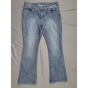 Liz Claiborne Womens Jeans Size 12 Stretch Bootcut Blue Denim